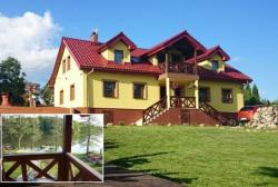 Mazurski Raj - Luksusowa Turystyka; dom i apartamenty 110m2 na 12-24 osb bezp nad jeziorem, Mazury