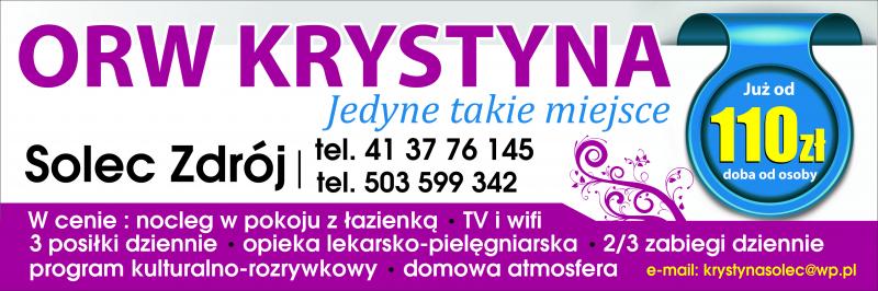 ORW KRYSTYNA Orodek Rehabilitacyjno-Wypoczynkowy