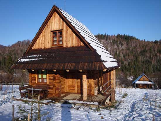 Drewniany domek w Cisnej