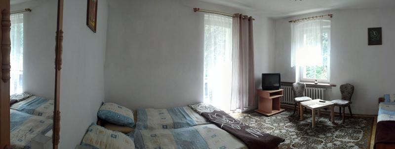Kaskada, pokoje gocinne